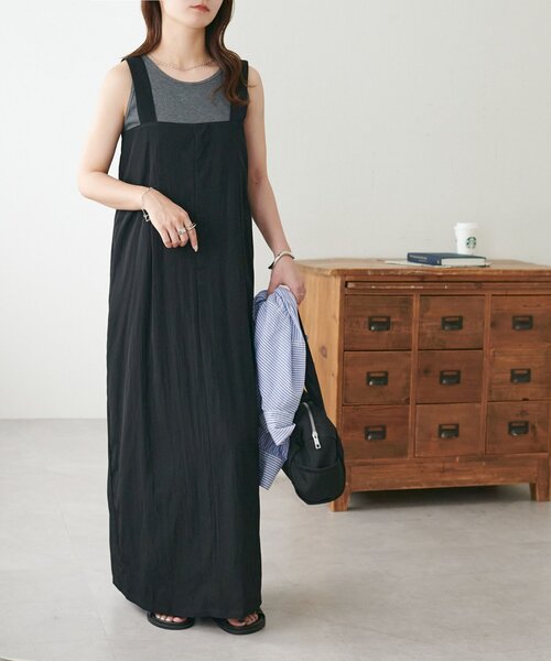 DISCOAT（ディスコート）の「【新色追加!/WEB限定】ハイウエストロングジャンスカ（ワンピース・レディース・チャコールグレー/カーキ/ベージュ/ブラック/モカ/ブラウン・FREE）」の8枚目の写真