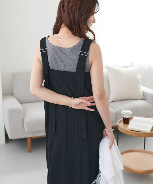 DISCOAT（ディスコート）の「【新色追加!/WEB限定】ハイウエストロングジャンスカ（ワンピース・レディース・チャコールグレー/カーキ/ベージュ/ブラック/モカ/ブラウン・FREE）」の13枚目の写真