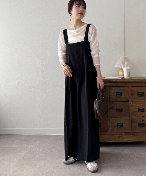 DISCOAT（ディスコート）の「【新色追加!/WEB限定】ハイウエストロングジャンスカ（ワンピース・レディース・チャコールグレー/カーキ/ベージュ/ブラック/モカ/ブラウン・FREE）」の14枚目の写真