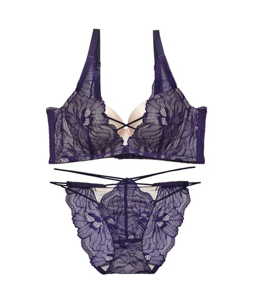 ヌーディー リッチ フラワー 育乳 脇高 ブラジャー & バック透け フルバック ショーツ セット(ブラ&ショーツ)|Reinest(レイネスト) ヌーディー リッチ フラワー 育乳 脇高 ブラジャー & バック透け フルバック ショーツ セット(ブラ&ショーツ)|Reinest(レイネスト)