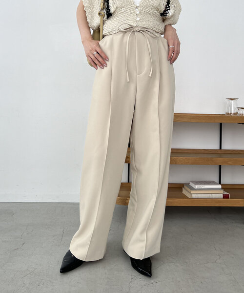 CAPRICIEUX LE'MAGE(カプリシューレマージュ)の「ピンタックドロストパンツ(その他パンツ・レディース・グレー/ブラック/ライトベージュ・36/38)」の20枚目の写真