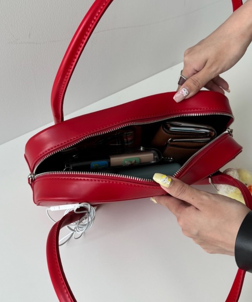 Birthday room（バースデイルーム）の「スクエアボストンバッグ / square boston bag（ボストンバッグ・レディース・レッド/ブラック/ライトブルー/シルバー・FREE）」の9枚目の写真