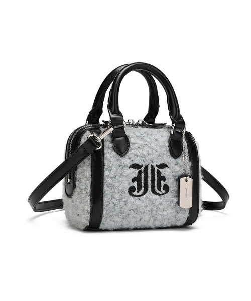 jouetie（ジュエティ）の「【jouetie/ジュエティ】JJ刺繍　もこもこマイクロミニボストンバッグ(ドッグプレートチャーム付き）（ボストンバッグ・レディース・ミント/レオパード/オフホワイト/ブラック・FREE）」の8枚目の写真