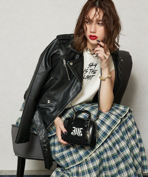 jouetie/ジュエティ】JJ刺繍 もこもこマイクロミニボストンバッグ