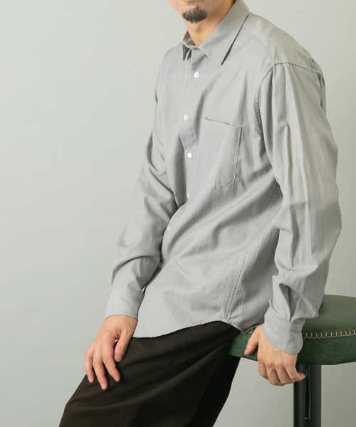URBAN RESEARCH ROSSO MEN(アーバンリサーチロッソメン)の「シャドーストライプリラックスシャツ(シャツ/ブラウス・メンズ・ホワイト/ネイビー/グレー・MEDIUM/LARGE)」の18枚目の写真