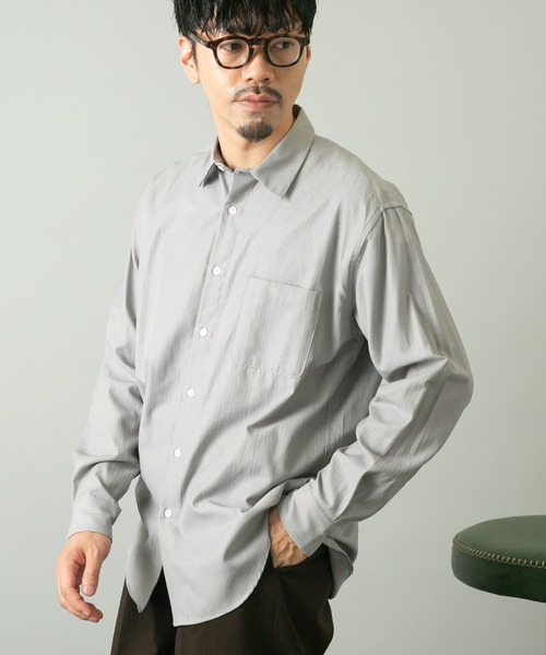 URBAN RESEARCH ROSSO MEN(アーバンリサーチロッソメン)の「シャドーストライプリラックスシャツ(シャツ/ブラウス・メンズ・ホワイト/ネイビー/グレー・MEDIUM/LARGE)」の15枚目の写真