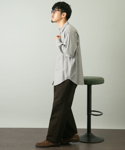 URBAN RESEARCH ROSSO MEN(アーバンリサーチロッソメン)の「シャドーストライプリラックスシャツ(シャツ/ブラウス・メンズ・ホワイト/ネイビー/グレー・MEDIUM/LARGE)」の12枚目の写真