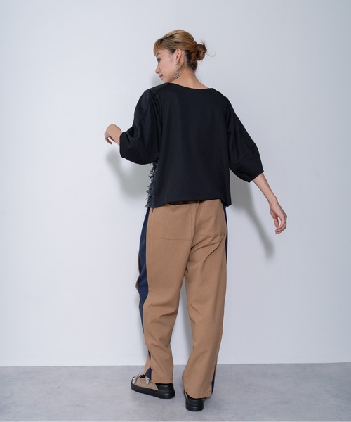 フロントリボンジャガードトップス（Tシャツ/カットソー）｜DOLLUPOOPS（ドールアップウップス）