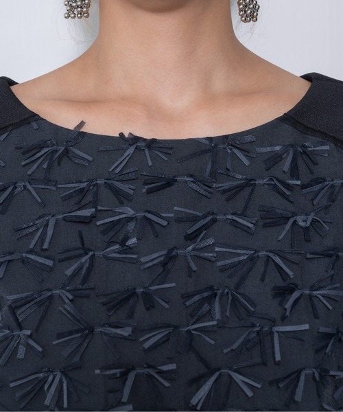 フロントリボンジャガードトップス（Tシャツ/カットソー）｜DOLLUPOOPS（ドールアップウップス）