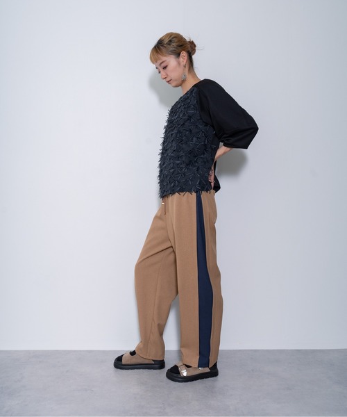 フロントリボンジャガードトップス（Tシャツ/カットソー）｜DOLLUPOOPS（ドールアップウップス）