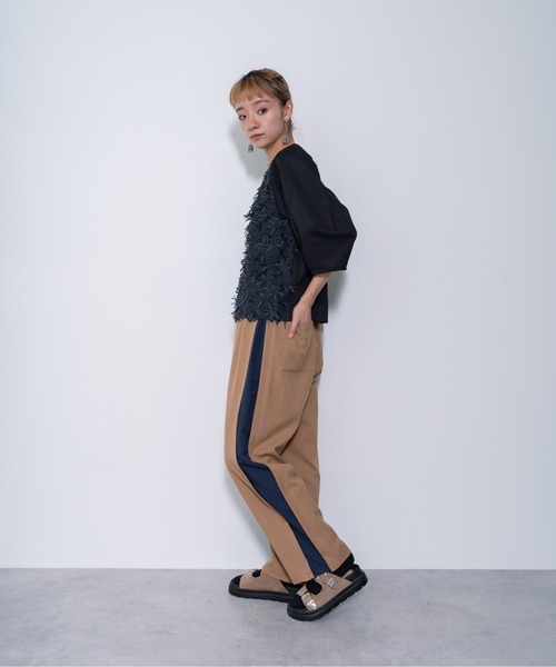 フロントリボンジャガードトップス（Tシャツ/カットソー）｜DOLLUPOOPS（ドールアップウップス）