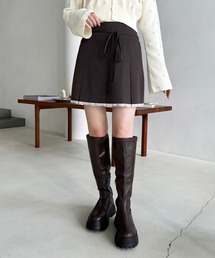 one after another NICE CLAUP | レースボックスプリーツミニスカート【セットアップジャケットあり】(スカート)