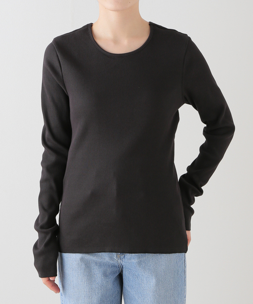 LORO(ロロ)の「Loro / ローロ 2WAY Twist Long Tee(Tシャツ/カットソー・レディース・ブラック/アイボリー・FREE)」の12枚目の写真