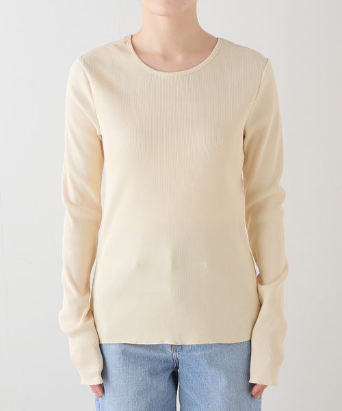 LORO(ロロ)の「Loro / ローロ 2WAY Twist Long Tee(Tシャツ/カットソー・レディース・ブラック/アイボリー・FREE)」の15枚目の写真
