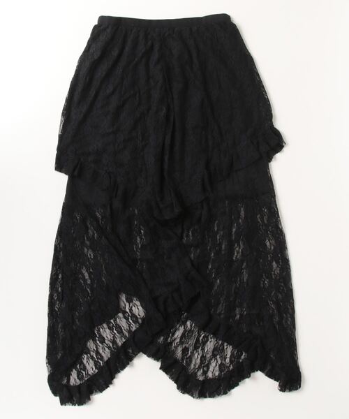 ロージーモンスターヘムレーススカート新品！！人気‼️20:00までの値下げ ランダムヘムレースミニスカート[品番：SHNW0011858]｜LADY LIKE