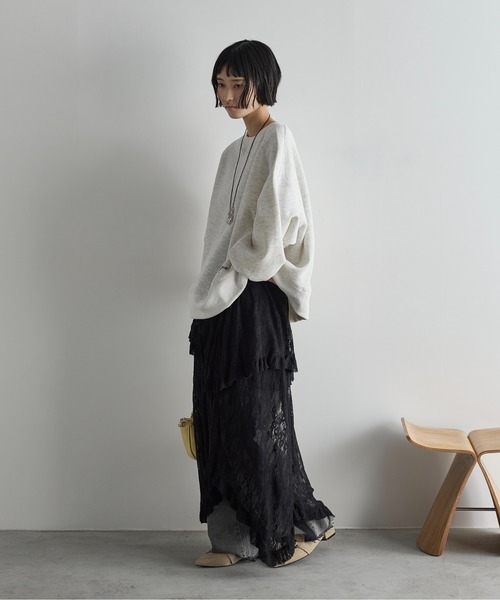 THE YOn(ザヨン)の「イレギュラーヘムティアードレーススカート(スカート・レディース・ブラック/ホワイト・FREE)」の21枚目の写真