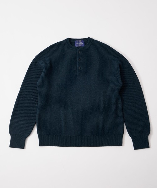 B.C STOCK(ベーセーストック)の「SOFT ANGORA BLEND アゼヘンリーネックニット(ニット/セーター・メンズ・ブラック/ベージュ/グリーン・MEDIUM/LARGE)」の3枚目の写真