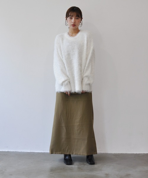 Meli rich(メリーリッチ)の「フェザーニットプルオーバー(ニット/セーター・レディース・アイボリー/ブラック/ターコイズブルー/オフホワイト/ブラック系その他/グレー・MEDIUM)」の20枚目の写真