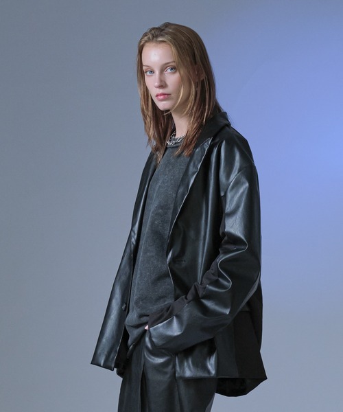 selle glant(セレグランテ)の「TAILORED SWITCHING JACKET/テーラードスイッチングジャケット(テーラードジャケット・メンズ・ブラック/カーキ・SMALL/MEDIUM/LARGE)」の6枚目の写真