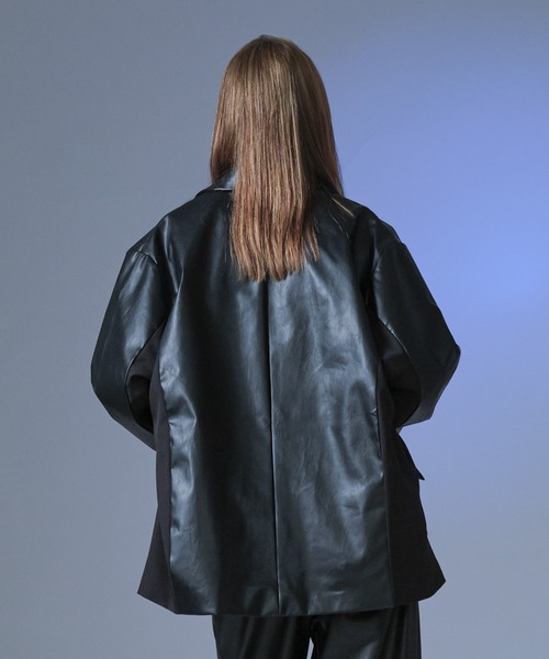 selle glant(セレグランテ)の「TAILORED SWITCHING JACKET/テーラードスイッチングジャケット(テーラードジャケット・メンズ・ブラック/カーキ・SMALL/MEDIUM/LARGE)」の7枚目の写真