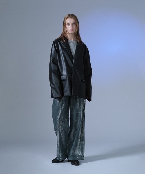 selle glant(セレグランテ)の「TAILORED SWITCHING JACKET/テーラードスイッチングジャケット(テーラードジャケット・メンズ・ブラック/カーキ・SMALL/MEDIUM/LARGE)」の14枚目の写真