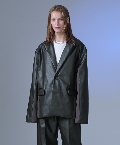 selle glant(セレグランテ)の「TAILORED SWITCHING JACKET/テーラードスイッチングジャケット(テーラードジャケット・メンズ・ブラック/カーキ・SMALL/MEDIUM/LARGE)」の15枚目の写真