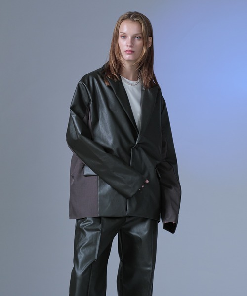 selle glant(セレグランテ)の「TAILORED SWITCHING JACKET/テーラードスイッチングジャケット(テーラードジャケット・メンズ・ブラック/カーキ・SMALL/MEDIUM/LARGE)」の16枚目の写真