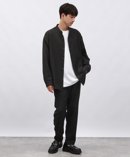 LAKOLE(ラコレ)の「ドライウーリーバンドシャツ / 145417(シャツ/ブラウス・メンズ・ブラック/ライトグレー/ブラウン・LARGE/X-LARGE/MEDIUM)」の16枚目の写真