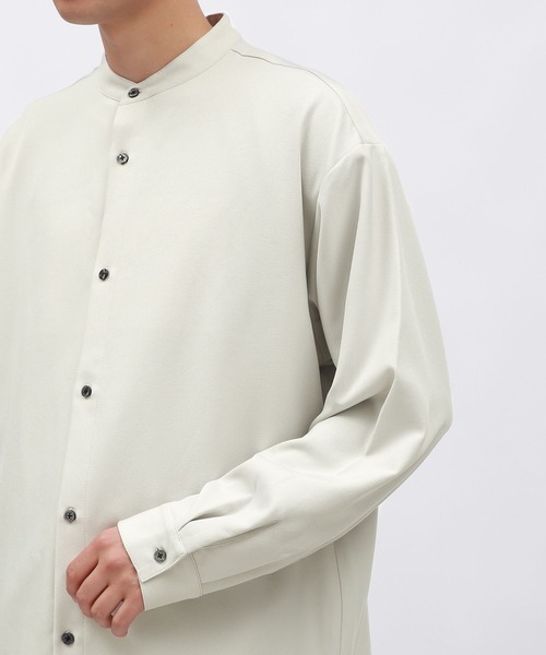 LAKOLE(ラコレ)の「ドライウーリーバンドシャツ / 145417(シャツ/ブラウス・メンズ・ブラック/ライトグレー/ブラウン・LARGE/X-LARGE/MEDIUM)」の4枚目の写真