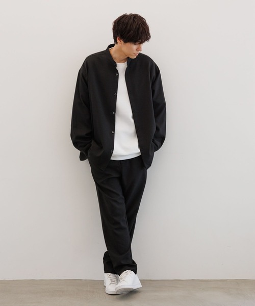 LAKOLE(ラコレ)の「ドライウーリーバンドシャツ / 145417(シャツ/ブラウス・メンズ・ブラック/ライトグレー/ブラウン・LARGE/X-LARGE/MEDIUM)」の20枚目の写真