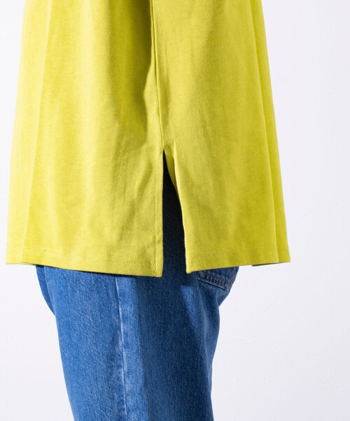 GEVACO（ゲバコ）の「【GEVACO/ゲバコ】ワンポイントロゴ クルーネック 長袖Tシャツ サイドスリット（Tシャツ/カットソー・メンズ・レッド/チャコールグレー/ホワイト/イエロー/オートミール・S/M/L）」の18枚目の写真