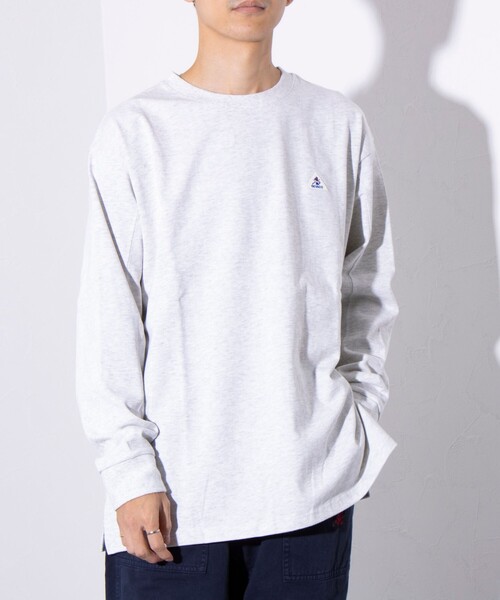 GEVACO（ゲバコ）の「【GEVACO/ゲバコ】ワンポイントロゴ クルーネック 長袖Tシャツ サイドスリット（Tシャツ/カットソー・メンズ・レッド/チャコールグレー/ホワイト/イエロー/オートミール・S/M/L）」の21枚目の写真