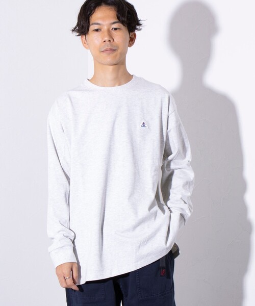 GEVACO（ゲバコ）の「【GEVACO/ゲバコ】ワンポイントロゴ クルーネック 長袖Tシャツ サイドスリット（Tシャツ/カットソー・メンズ・レッド/チャコールグレー/ホワイト/イエロー/オートミール・S/M/L）」の13枚目の写真