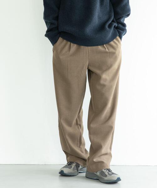 FORK&SPOON(フォークアンドスプーン)の「FORK&SPOON ウールライクイージーパンツ(その他パンツ・メンズ・チャコールグレー/グリーン系その他・4/5)」の15枚目の写真