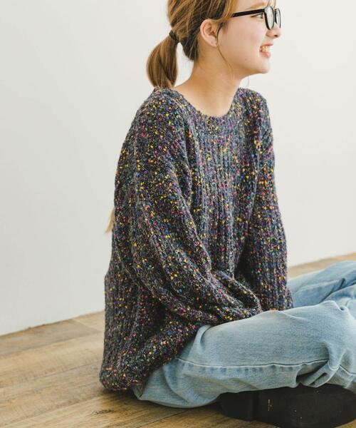 ITEMS URBANRESEARCH(アイテムズ アーバンリサーチ)の「シアーネップニット(ニット/セーター・レディース・ピンク/ネイビー/グレー・FREE)」の20枚目の写真
