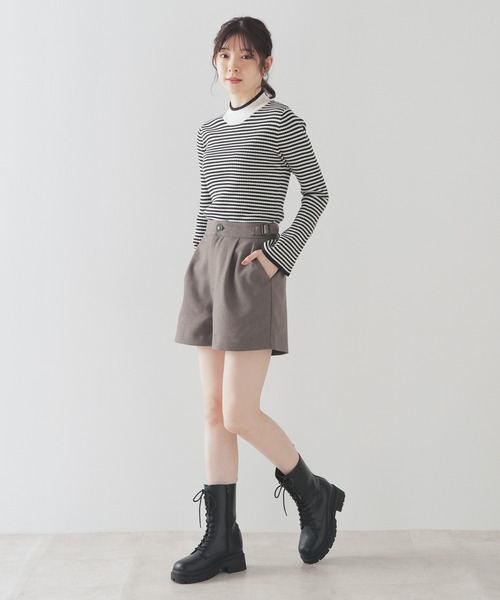 【関税込み】KNWLS ブラウン ポリエステル ショートパンツ ルームウェア ショートパンツ 冬 通販 CKL ベロアトランクス