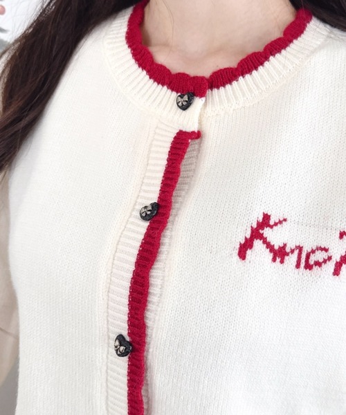 RED VALENTINO ペプラムニットカーディガン リボンクロシェレース RED VALENTINO ペプラムニットカーディガン リボンクロシェレース RED