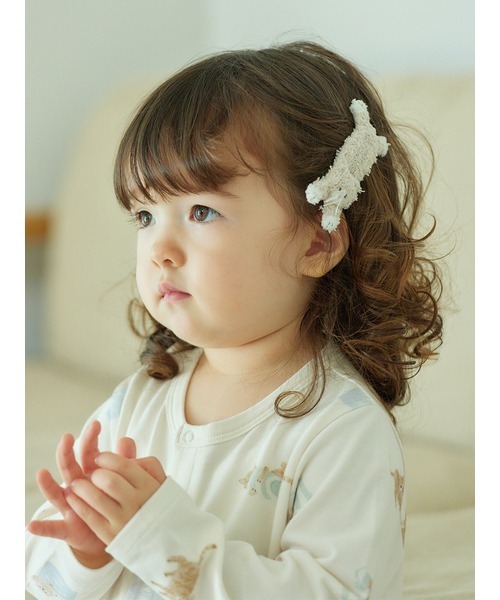 gelato pique（ジェラートピケ）の「【KIDS】ベビモコキャットヘアピン