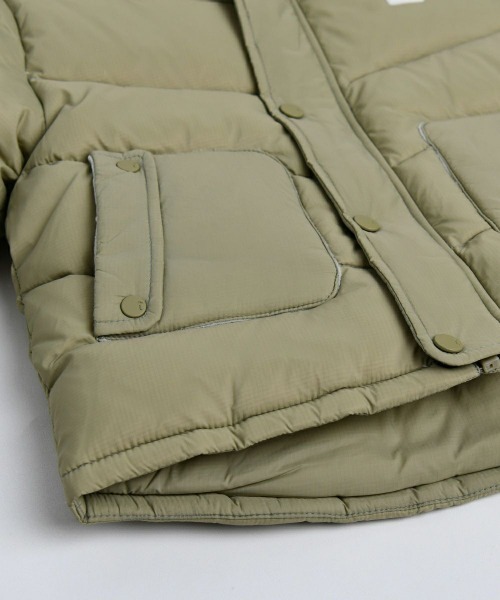 moimoln（モイモルン）の「【ReRe】エンチョコート（ダウンジャケット/コート・キッズ・カーキ/ライトパープル・90cm/100cm/110cm/120cm）」の7枚目の写真