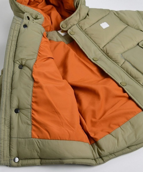 moimoln（モイモルン）の「【ReRe】エンチョコート（ダウンジャケット/コート・キッズ・カーキ/ライトパープル・90cm/100cm/110cm/120cm）」の8枚目の写真