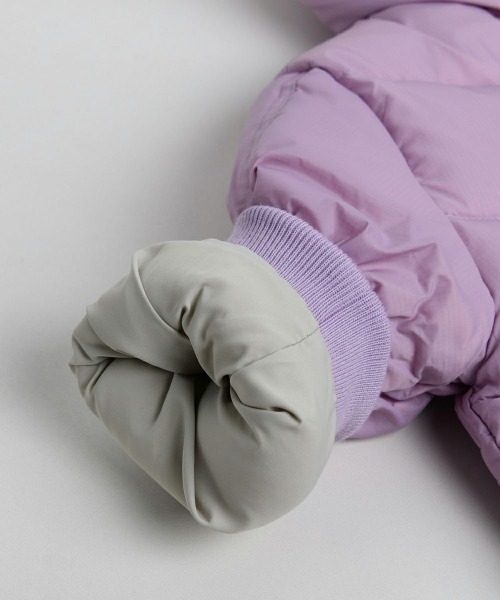 moimoln（モイモルン）の「【ReRe】エンチョコート（ダウンジャケット/コート・キッズ・カーキ/ライトパープル・90cm/100cm/110cm/120cm）」の13枚目の写真