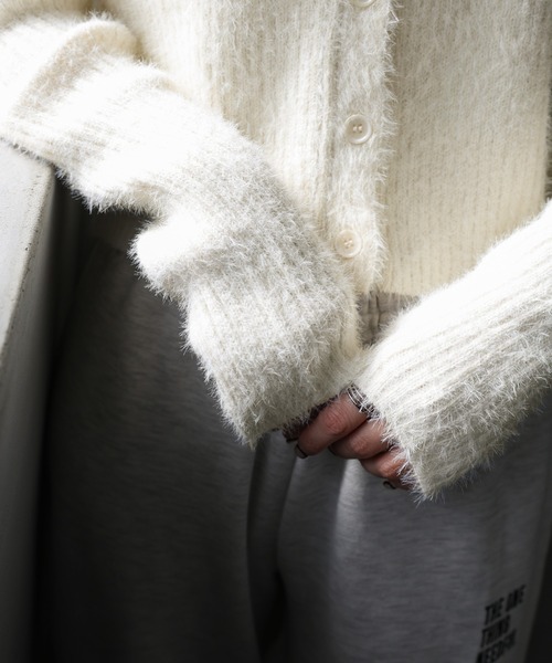 select MOCA（セレクトモカ）の「Vネックシャギーリブショートカーディガン（カーディガン/ボレロ・レディース・ブラウン/チャコール/ベージュ/アイボリー・FREE）」の18枚目の写真