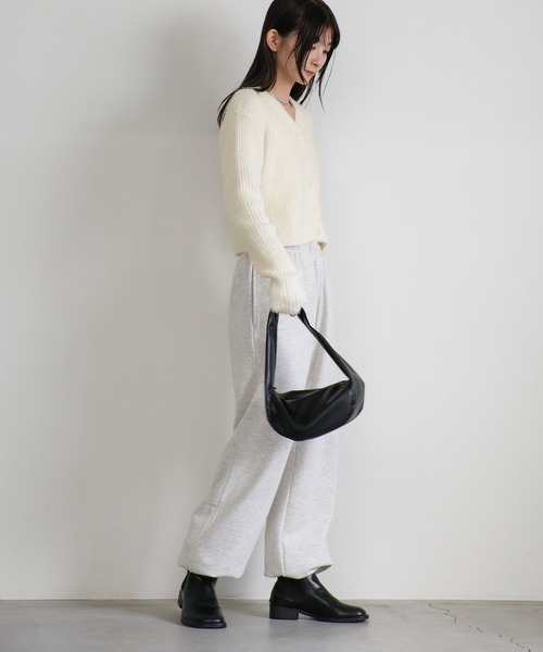 select MOCA（セレクトモカ）の「Vネックシャギーリブショートカーディガン（カーディガン/ボレロ・レディース・ブラウン/チャコール/ベージュ/アイボリー・FREE）」の15枚目の写真