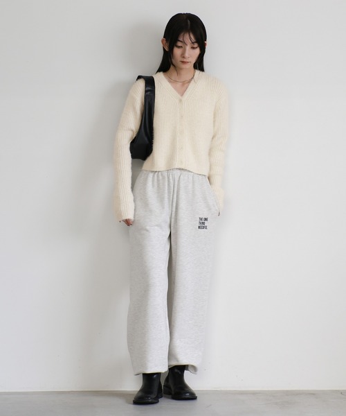 select MOCA（セレクトモカ）の「Vネックシャギーリブショートカーディガン（カーディガン/ボレロ・レディース・ブラウン/チャコール/ベージュ/アイボリー・FREE）」の19枚目の写真