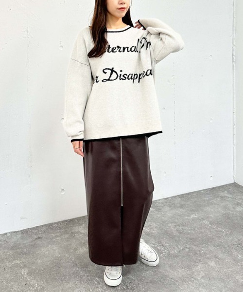 archives（アルシーヴ）の「ＦＺＩＰフェイクレザータイトスカート（スカート・レディース・ブラック/ブラウン・MEDIUM）」の15枚目の写真