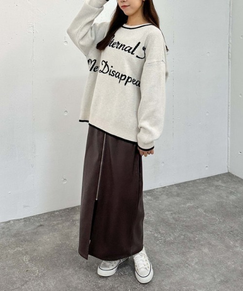 archives（アルシーヴ）の「ＦＺＩＰフェイクレザータイトスカート（スカート・レディース・ブラック/ブラウン・MEDIUM）」の17枚目の写真