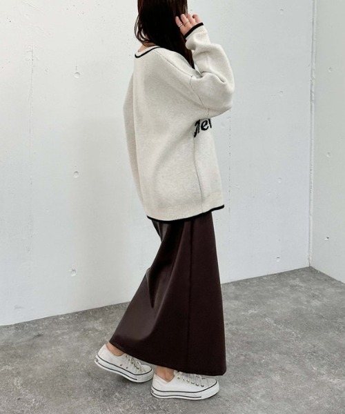 archives（アルシーヴ）の「ＦＺＩＰフェイクレザータイトスカート（スカート・レディース・ブラック/ブラウン・MEDIUM）」の18枚目の写真