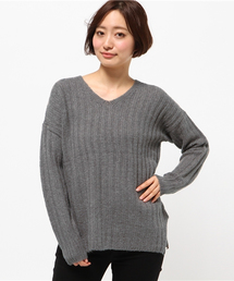 BEAMS LIGHTS Women's | BEAMS LIGHTS / Vネックワイドリブ プルオーバー(ニット/セーター)