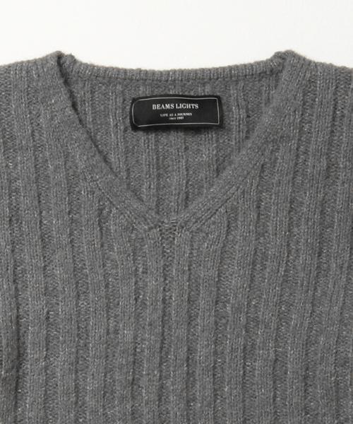 BEAMS LIGHTS Women's（ビームスライツ ウィメンズ）の「BEAMS LIGHTS / Vネックワイドリブ プルオーバー（ニット/セーター・レディース・オフホワイト/グレー/オリーブ・ONE SIZE）」の14枚目の写真