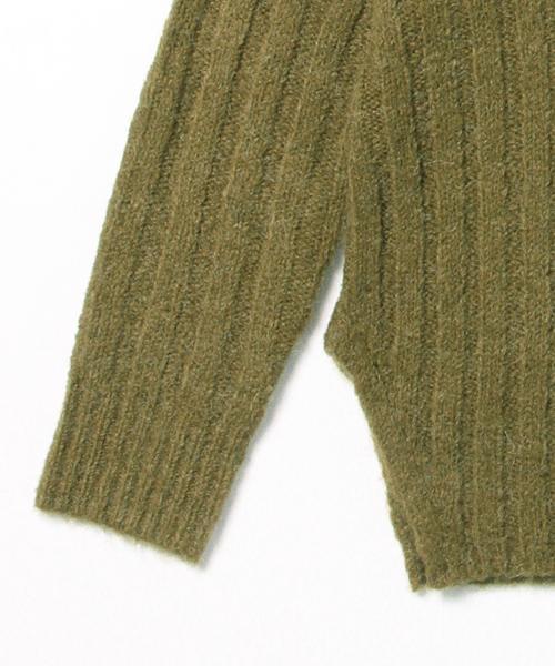 BEAMS LIGHTS Women's（ビームスライツ ウィメンズ）の「BEAMS LIGHTS / Vネックワイドリブ プルオーバー（ニット/セーター・レディース・オフホワイト/グレー/オリーブ・ONE SIZE）」の11枚目の写真